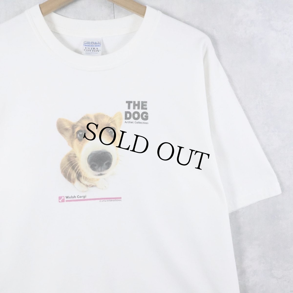 画像1: THE DOG Artlist Collection "Welsh Corgi" 犬プリントTシャツ L (1)
