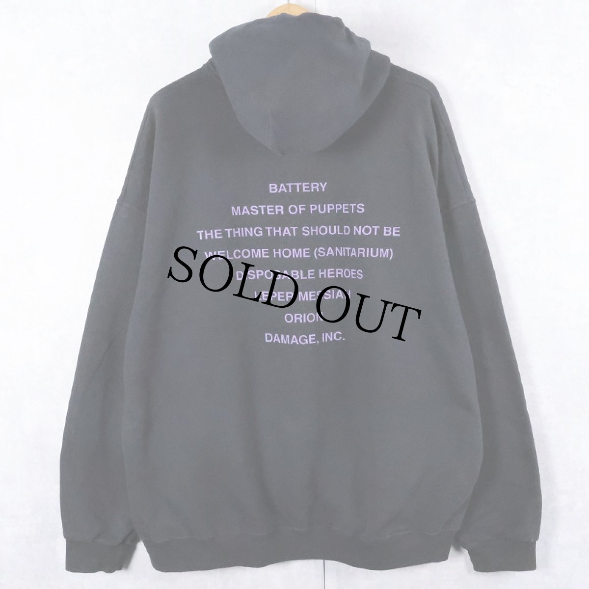 画像2: METALLICA "MASTER OF PUPPETS" ヘヴィメタルバンドスウェットフーディー BLACK (2)