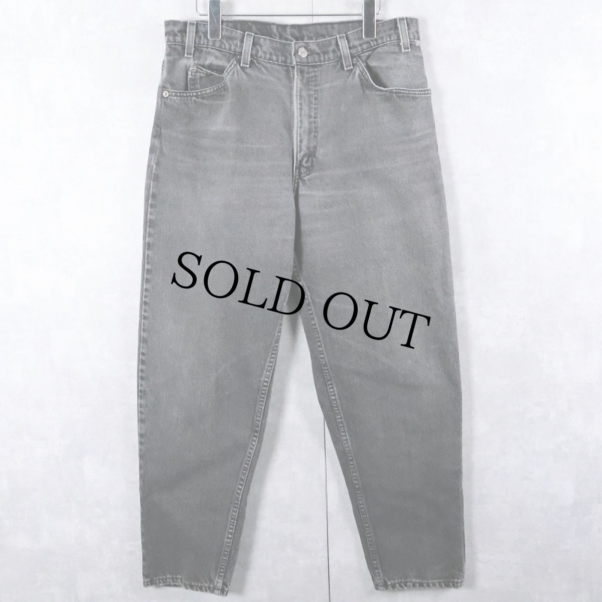 画像2: 90's Levi's 550 USA製 "サルファブラック" ブラックデニムパンツ W33 (2)