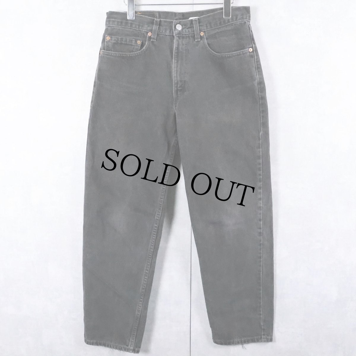 画像1: 90's Levi's 550 USA製 "サルファブラック" ブラックデニムパンツ W31 (1)