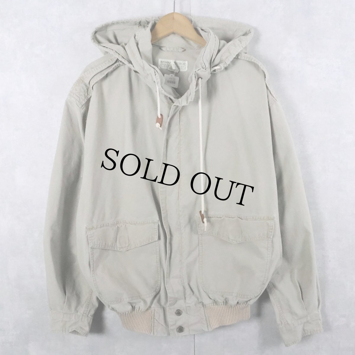 画像1: 90's BANANA REPUBLIC コットンジップジャケット S (1)