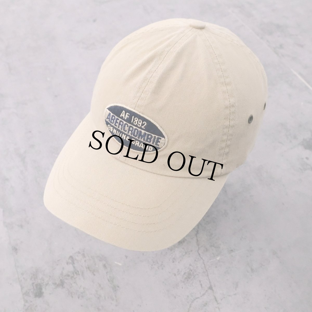 画像1: 90's〜 Abercrombie & Fitch ロゴ刺繍 キャップ ONESIZE (1)