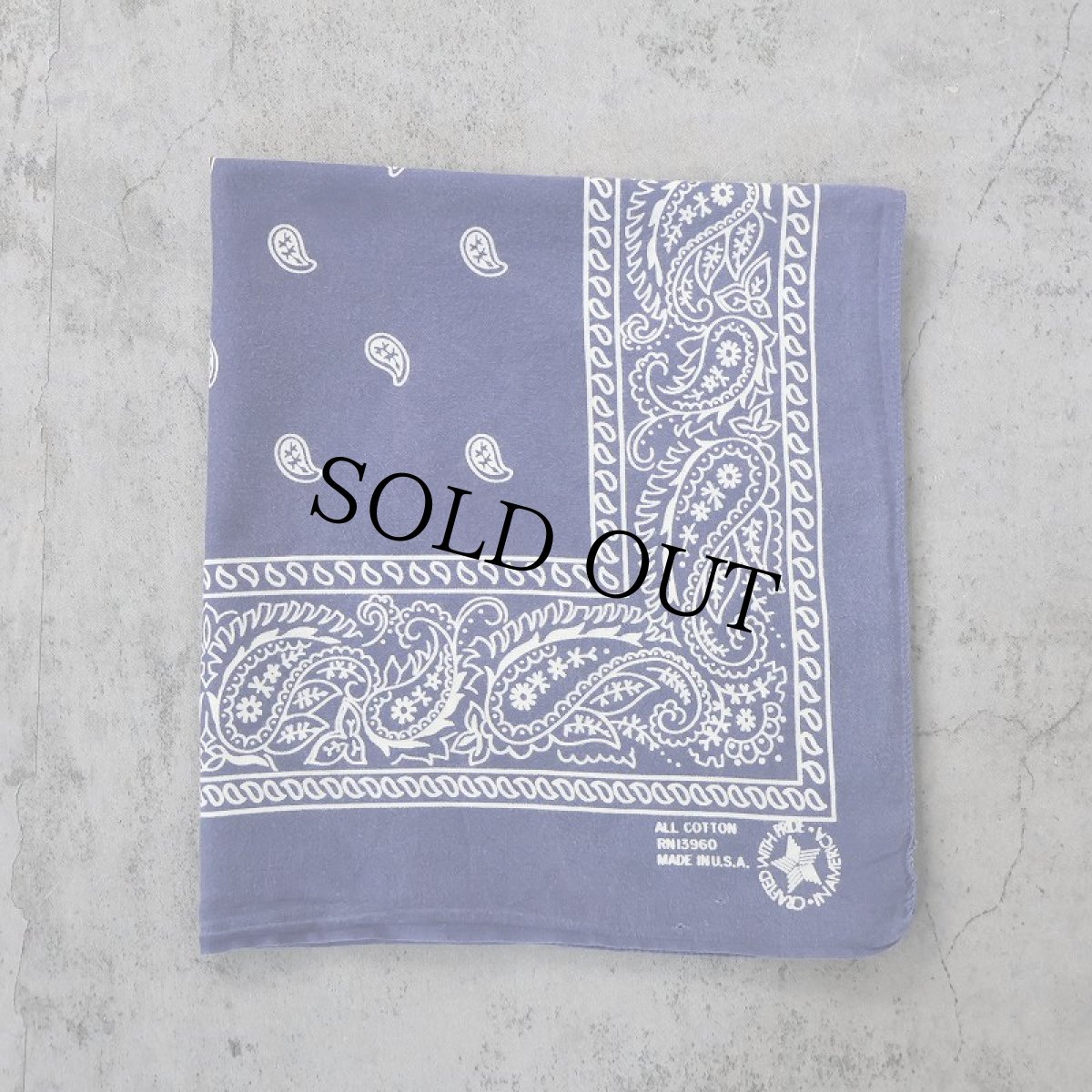 画像1: 80's USA製 ペイズリー柄 バンダナ (1)