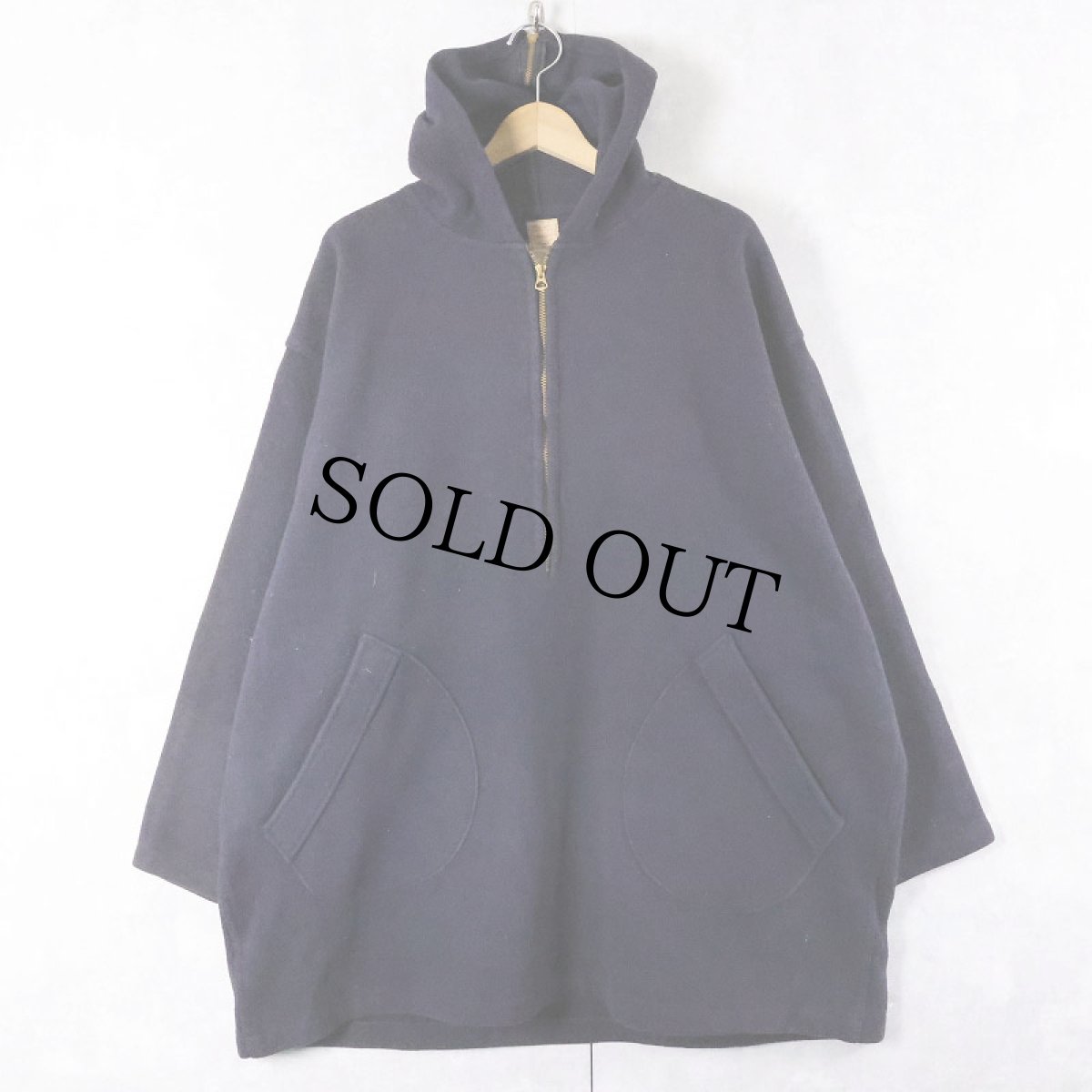 画像4: 30〜40's SHENK & TITTLE SPORT ハーフジップ ウールアスレチックパーカー NAVY L (4)
