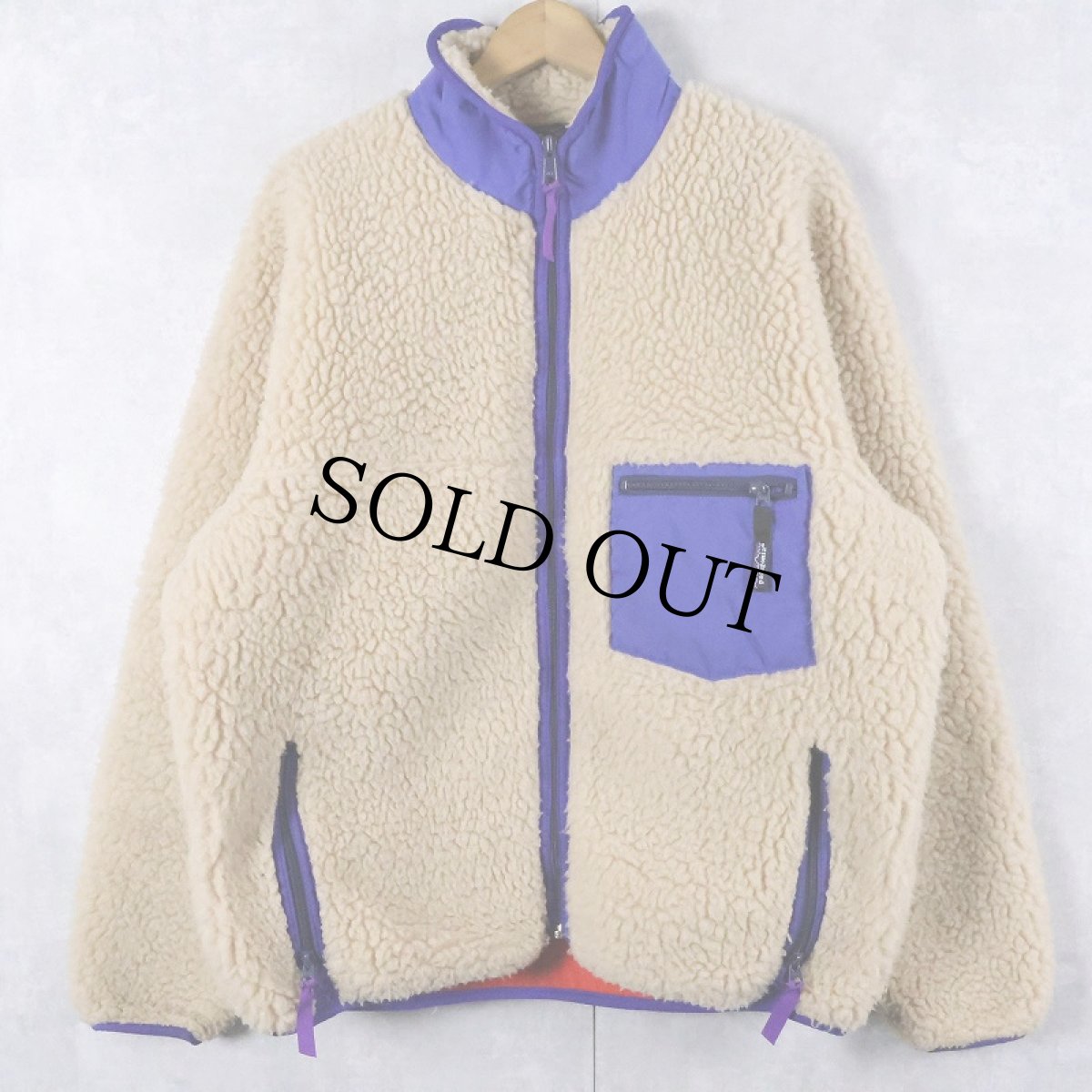 画像1: 80's Patagonia USA製 レトロパイルカーディガン L (1)