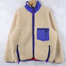 画像1: 80's Patagonia USA製 レトロパイルカーディガン L (1)