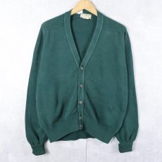画像1: 80〜90's L.L.Bean USA製 コットンニットカーディガン M (1)