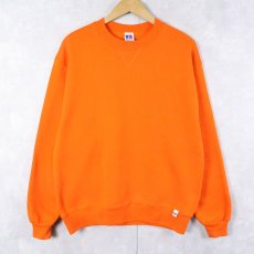 画像1: 90's RUSSELL ATHLETIC USA製 前V 無地スウェット M (1)