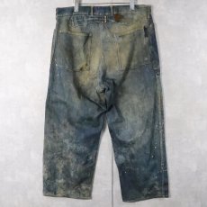 画像2: 30's U.S.ARMY M-35 針刺しシンチバック デニムトラウザーズ W36 (2)