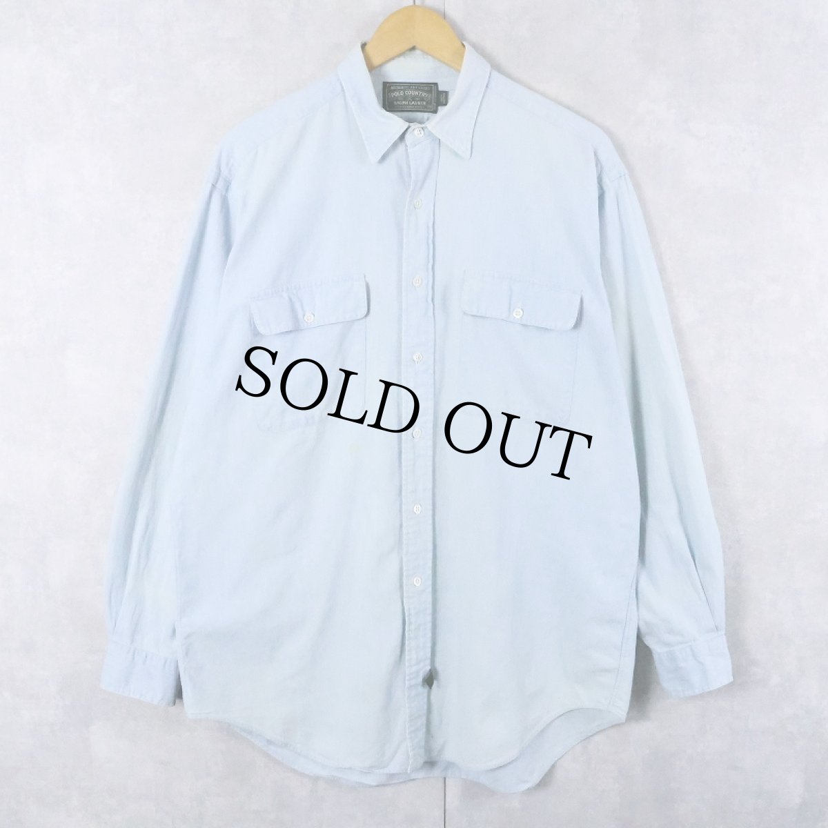 画像1: 80〜90's POLO COUNTRY Ralph Lauren コットンシャツ M (1)