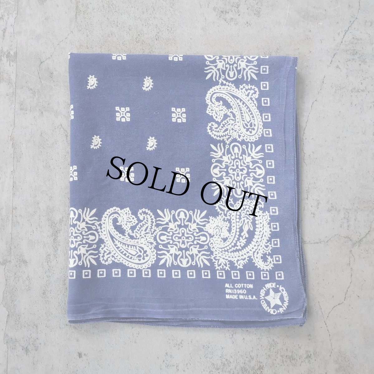 画像1: 80's USA製 総柄 バンダナ (1)