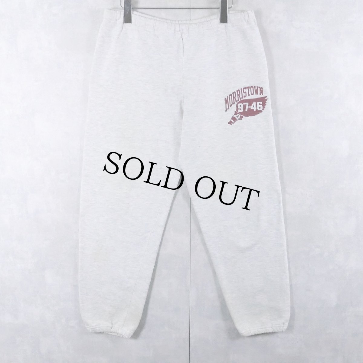 画像1: 90's RUSSELL ATHLETIC USA製 "Morristown High School" ウイングフット プリントスウェットパンツ M (1)