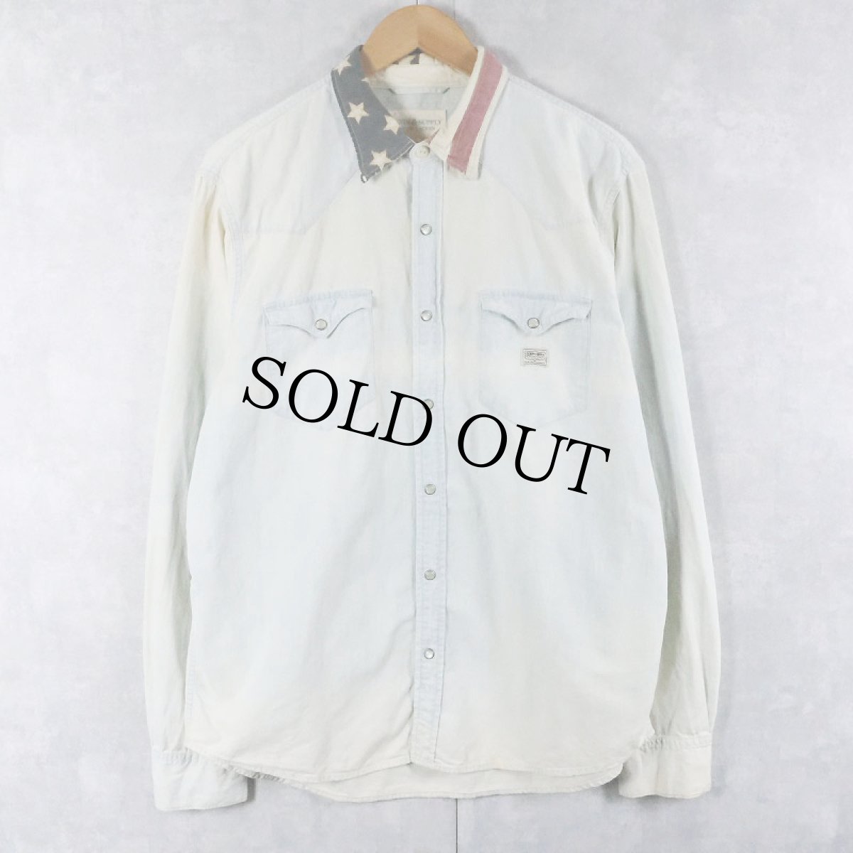 画像1: DENIM & SUPPLY RALPH LAUREN 星条旗柄 ウエスタンシャツ XL (1)
