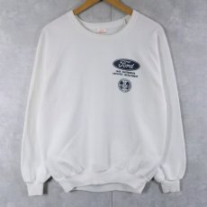 画像1: 90's CANADA製 "Ford" プリントラグランスウェット XL (1)