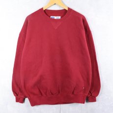 画像1: 90's RUSSELL ATHLETIC USA製 "HIGH COTTON" 前V 無地スウェット XXL (1)
