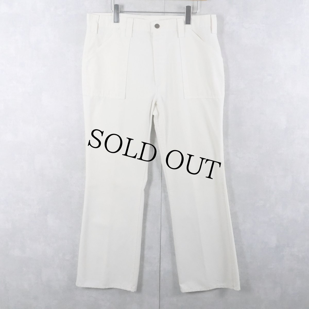 画像1: 70's Levi's 571 ブーツカット コットンパンツ W35 (1)