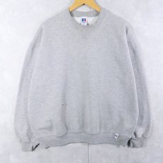 画像1: 90's RUSSELL ATHLETIC USA製 前V 無地スウェット XL  (1)