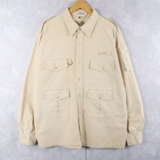 画像1: 80's ORVIS コットンフィッシングシャツ XL  (1)