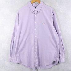 画像1: Ralph Lauren "CLASSIC FIT" ロゴ刺繍 コットンボタンダウンシャツ SIZE17 1/2 (1)