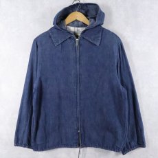 画像1: 70's リバーシブル デニム×コットン ジップパーカー (1)