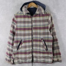 画像2: 70's リバーシブル デニム×コットン ジップパーカー (2)