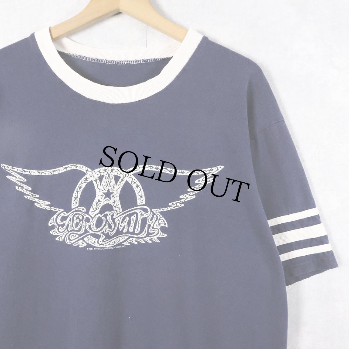 画像1: 1997 AEROSMITH ロックバンドTシャツ NAVY (1)