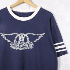 画像1: 1997 AEROSMITH ロックバンドTシャツ NAVY (1)