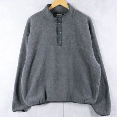 画像1: 80's L.L.Bean 筆記体ロゴ刺繍 ハーフスナップフリースジャケット (1)