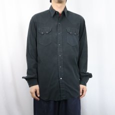 画像2: POLO Ralph Lauren コットンウエスタンシャツ BLACK M (2)