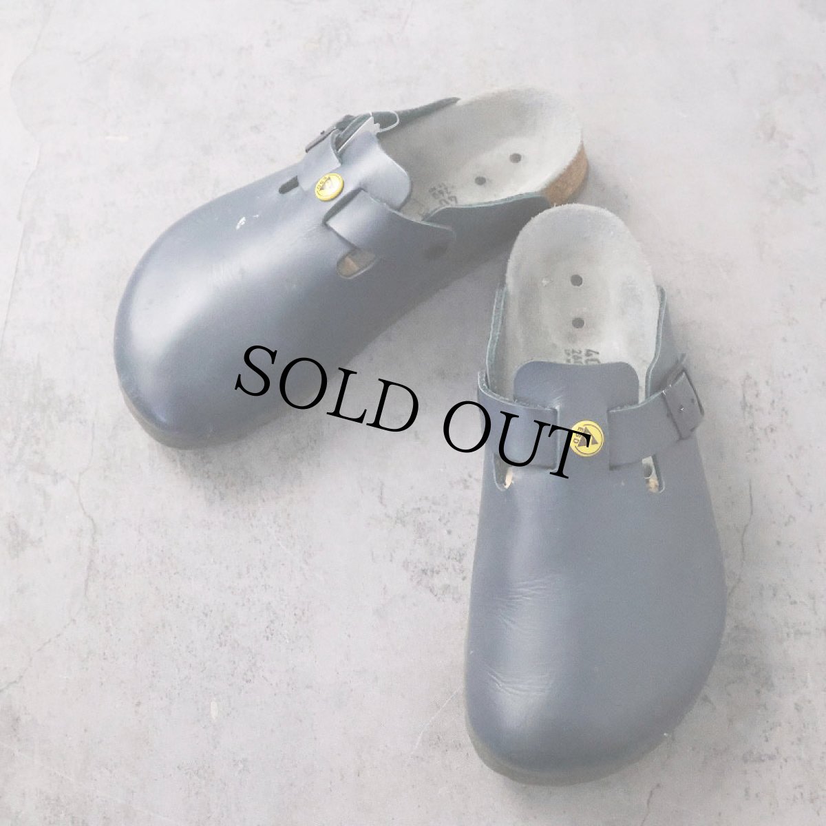 画像1: BIRKENSTOCK GERMANY製 "Boston ESD" レザーシューズ NAVY 26cm (1)