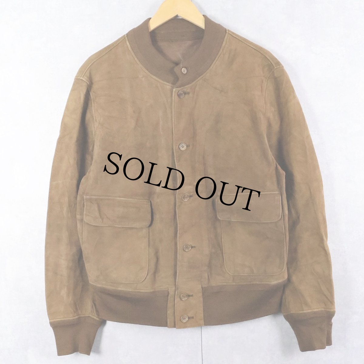 画像2: MODELL "A-1 TYPE" スエードレザー ヴァルスタージャケット M (2)