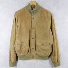 画像1: Leder FISCHER "A-1 TYPE" スエードレザー ヴァルスタージャケット  (1)