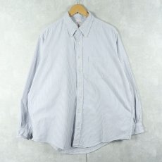 画像1: 90's Brooks Brothers USA製 ストライプ柄 オックスフォードボタンダウンシャツ SIZE17-5 (1)