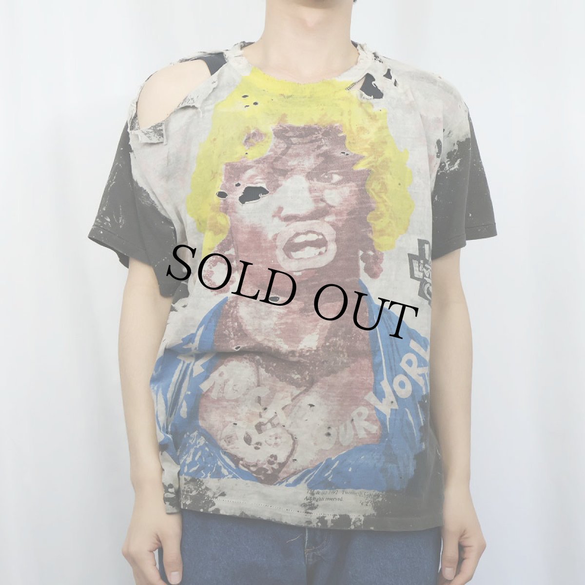 画像3: 1992 MOSQUITOHEAD USA製 "Jamie Foxx" 大判 手刷りプリントTシャツ L (3)
