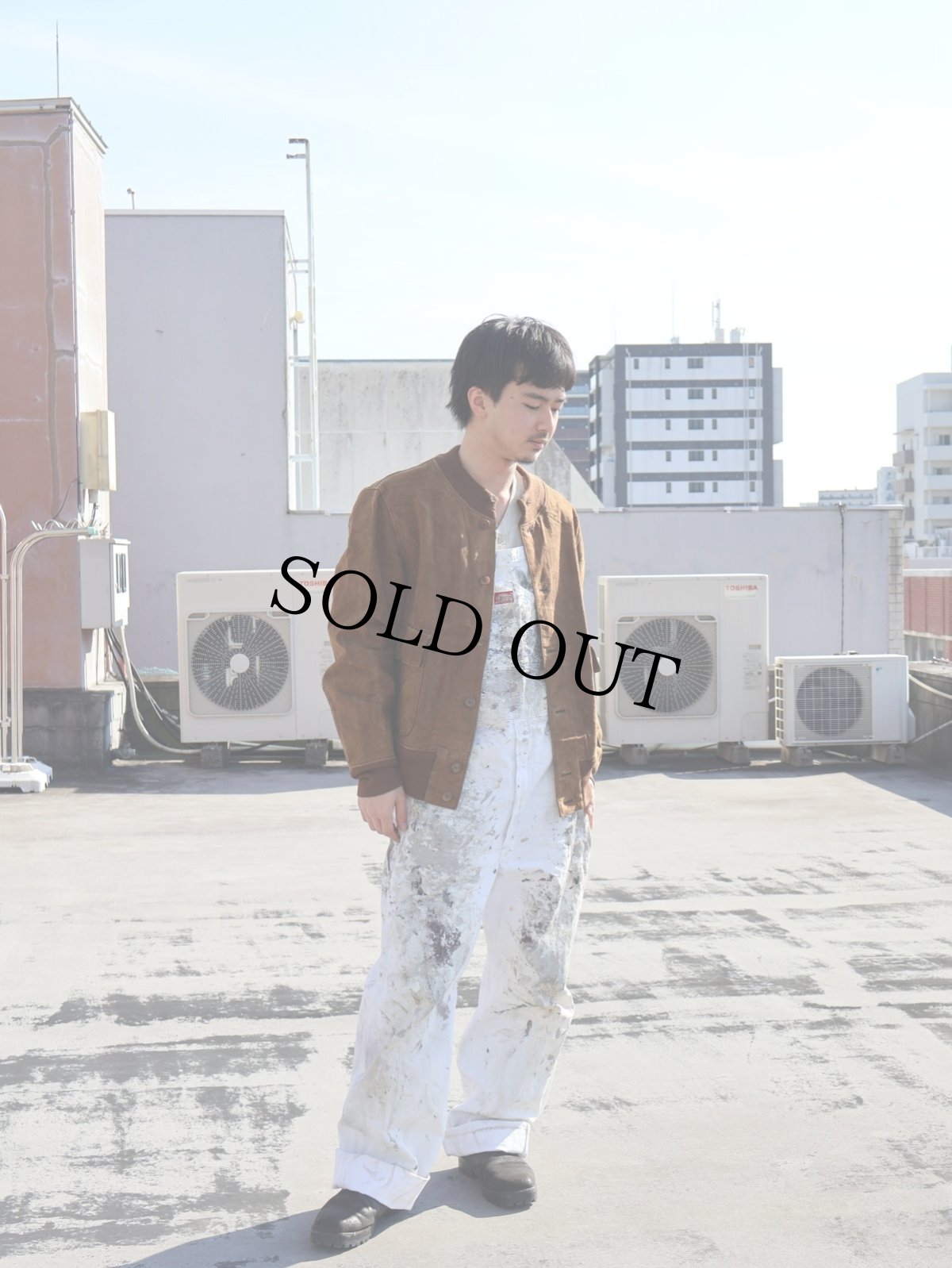 画像1: MODELL "A-1 TYPE" スエードレザー ヴァルスタージャケット M (1)