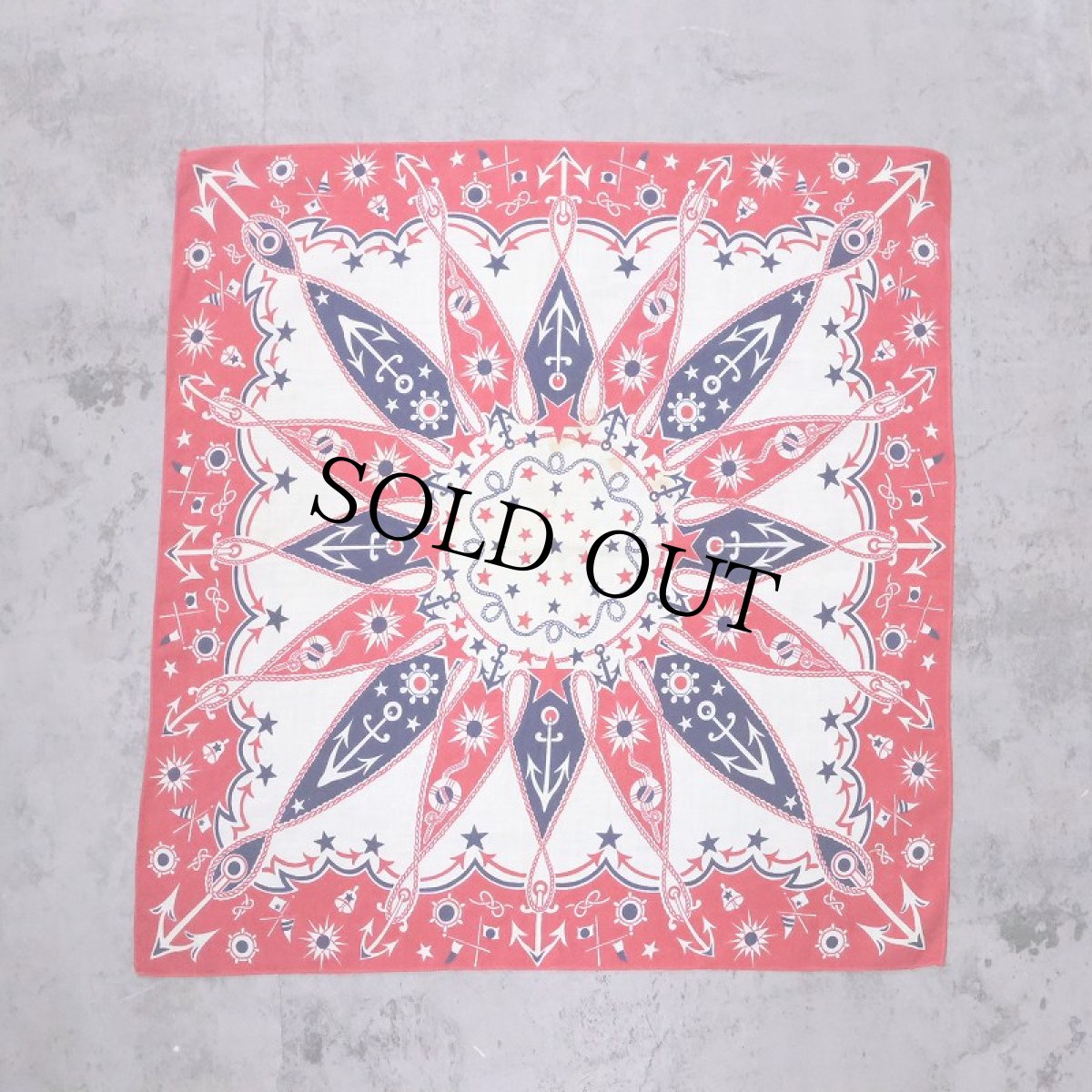 画像2: 50's〜 マリン柄 バンダナ (2)