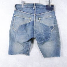 画像2: 50〜60's LEVI'S 501XX "ギャラ入り&オフセット" パッチ付き カットオフデニムショーツ W31 (2)