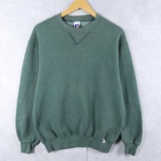 画像1: 90's RUSSELL ATHLETIC USA製 前V 無地フェードスウェット M (1)