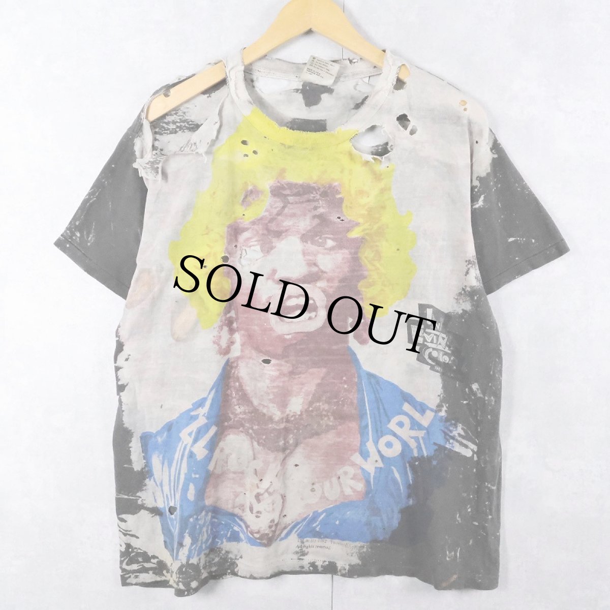 画像1: 1992 MOSQUITOHEAD USA製 "Jamie Foxx" 大判 手刷りプリントTシャツ L (1)
