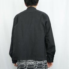 画像3: 60's Unknown ラインデザイン コットンオープンカラーシャツ BLACK (3)