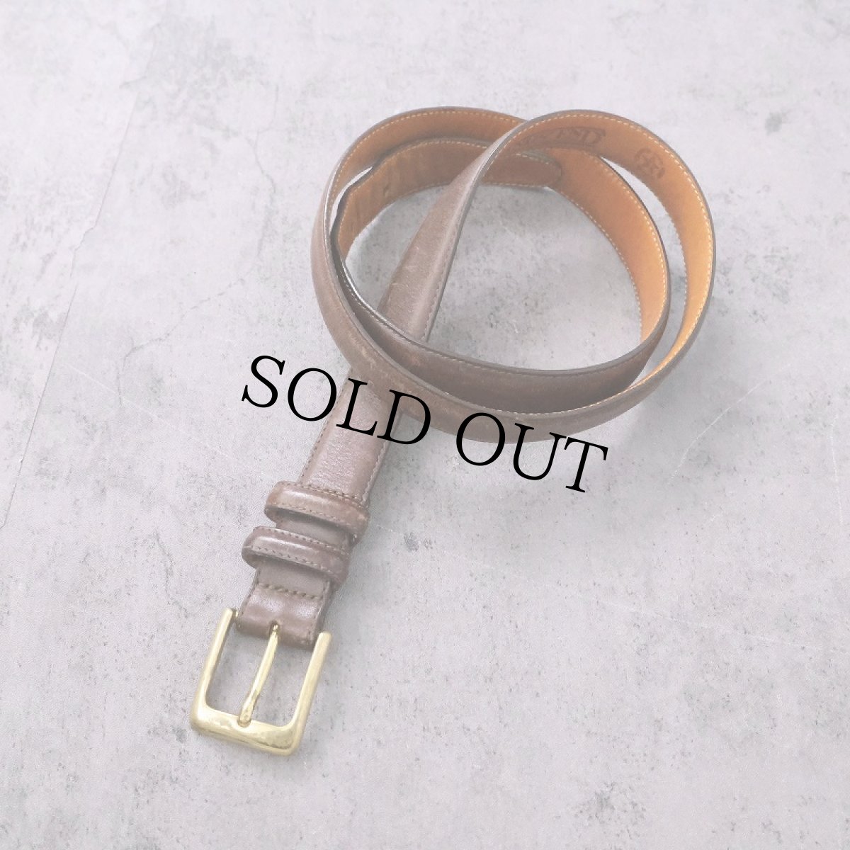 画像1: LANDS' END USA製 レザーベルト (1)