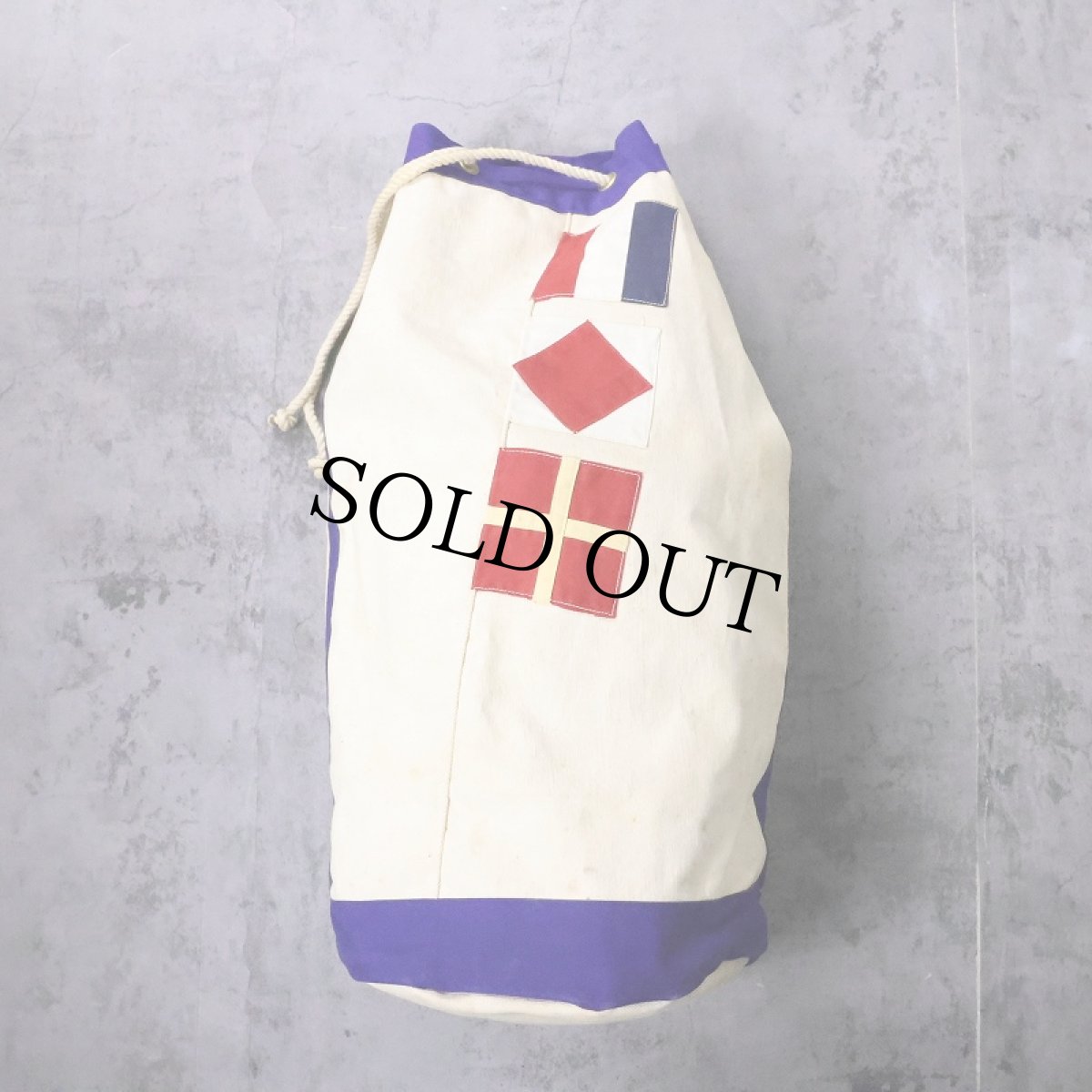 画像1: 60's Abercrombie & Fitch シグナルフラッグ ダッフルバッグ (1)