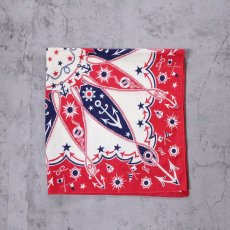 画像1: 50's〜 マリン柄 バンダナ (1)