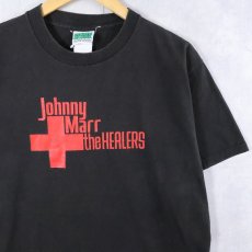 画像1: Johnny Marr + The Healers "BOOMSLANG" バンドプリントTシャツ BLACK M (1)