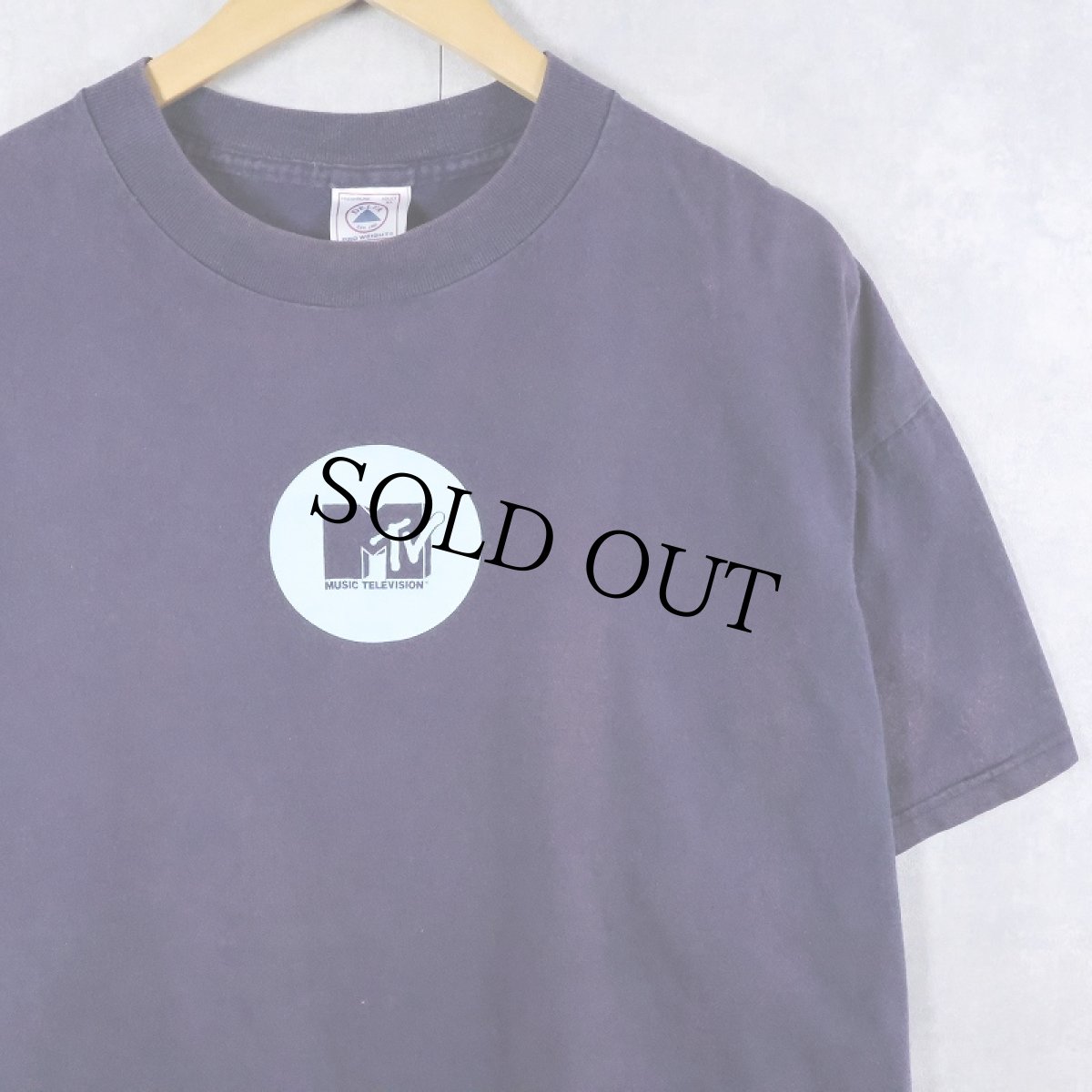 画像1: 2000's MTV ロゴプリントTシャツ NAVY XL (1)