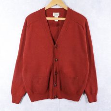 画像1: L.L.Bean ウールニットカーディガン M (1)
