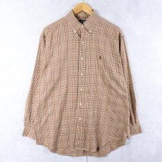 画像1: Ralph Lauren "BLAKE" チェック柄 コットンボタンダウンシャツ M (1)