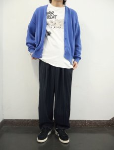 画像2: ストライプ柄 1タックスラックス NAVY W38 (2)