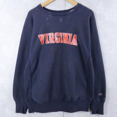 画像1: 90's Champion REVERSE WEAVE "VIRGINIA" プリントスウェット NAVY  (1)