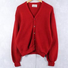 画像1: 60〜70's ROBERT BRUCE×Anorld Palmer USA製 アルパカ×ウール ニットカーディガン M (1)